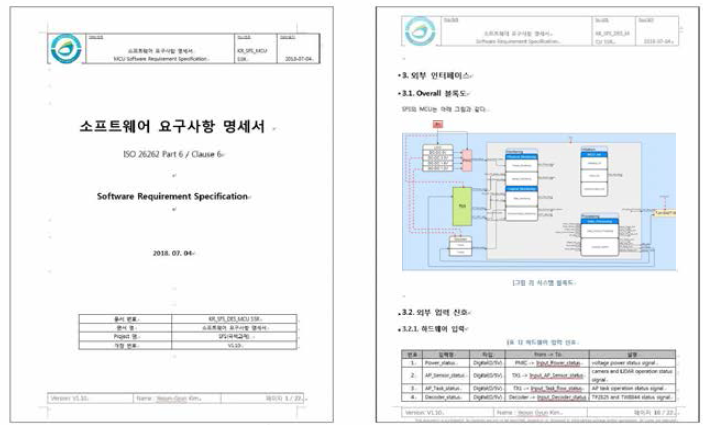 소프트웨어 요구사항 명세서