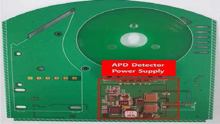 제작된 4ch APD Power Supply PCB