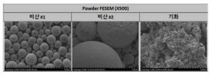 제조된 Ag-Ni 합금 분말의 FE-SEM 분석 결과