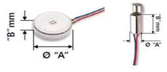 영백CM社의 Coin(좌) & Cylinder(우) type의 진동모터 (출처: 영백CM)