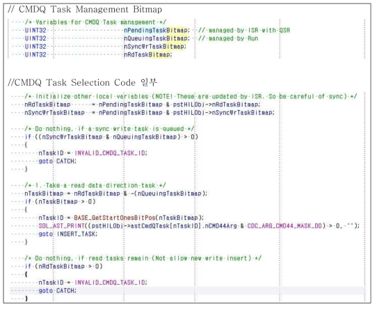 CMDQ Task Management Bitmap Operations