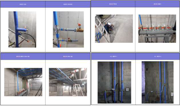 압착식 배관 시스템 적용 가설라인 시공 현장