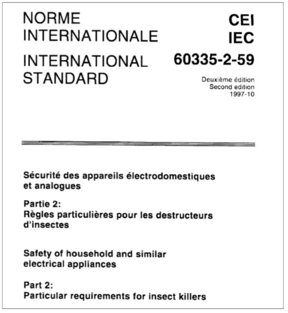 IEC 60335-2-59 시험기준