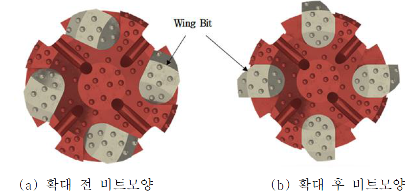 확대 비트 전후 형상