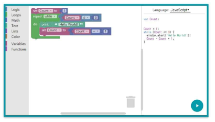 구글에서 개발 된 Blockly 자바 스크립트 라이브러리