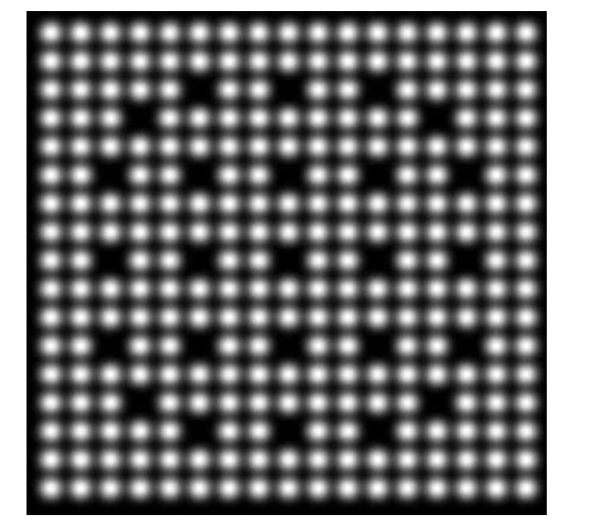 Gaussian blurred binary mask