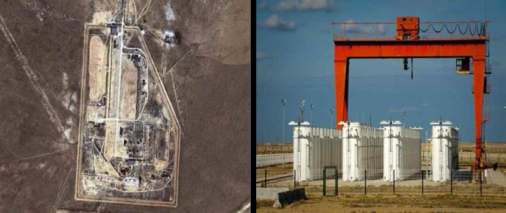 Bailkal-1 부지(좌) 및 건식저장시설(우)