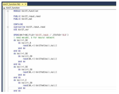ANN 가중치 값을 업데이트하기 위한 source code 수정