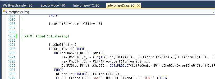 수정된 코드 (clustering) – interfacial friction
