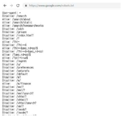 구글 홈페이지의 Robots.txt