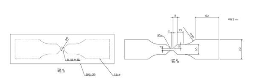용접금속 인장 시편 도면
