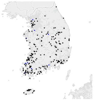 선택된 태양광 발전소 위치