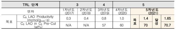 연차별 목표치 및 금년도 달성 내역