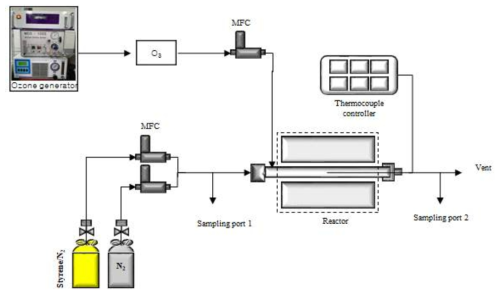 저온 산화 특성 실험 장치 구성도