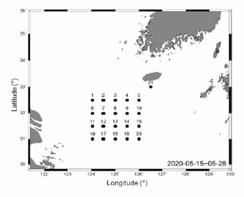 East China Sea survey sites