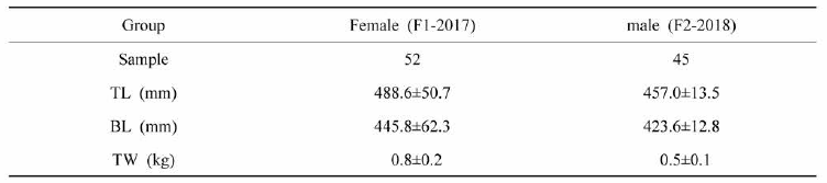 Morphological analysis of F1-2017, F2-2018