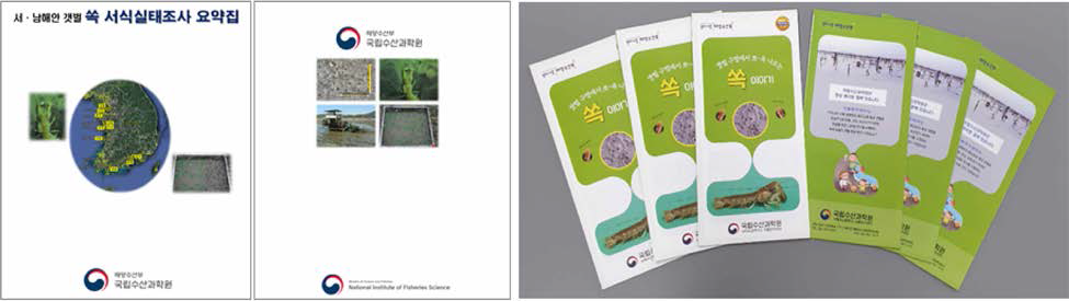 Summary book (left) and leaflet (right) summarizing the survey results of mud shrimp inhabitation