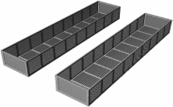 Schematic diagram of blocking box for clam culture at mud shrimp habitat