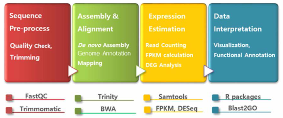 Work flow for RNA-sequencing data analysis