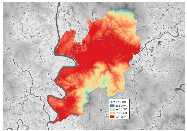 지자체(대구광역시)단위 폭염 열분포도 예측