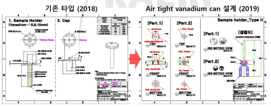 Air tight vanadium can 설계도