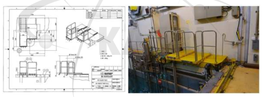 연료 취급공정 작업대 제작 도면 및 제작품