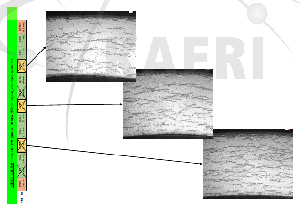K23-G14-04 시편의 HRT 후 수소화물 조직분석 사진 (90MPa, 400℃, 1 Cycle)