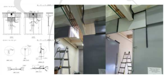 틈새막이커버 제작도 및 설치 전,후 비교