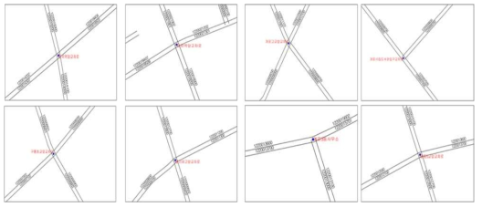 8개 교차로별 표준노드링크 정보