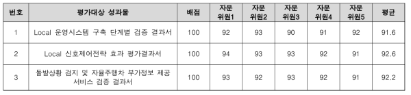 Local 교통운영전략 전문가 자문평가(3차년도)