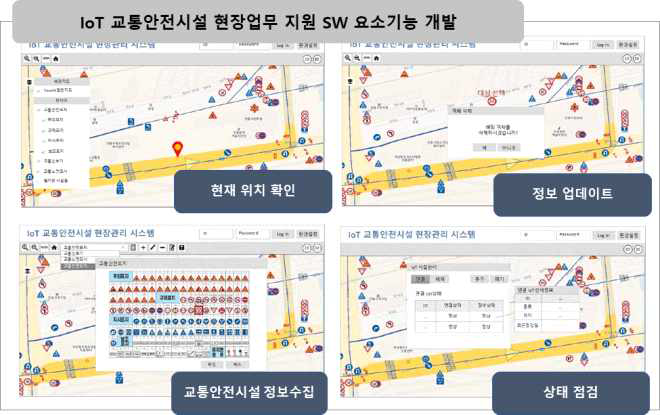 현장업무 지원용 IoT 교통안전시설 관리 SW 요소기능 개발