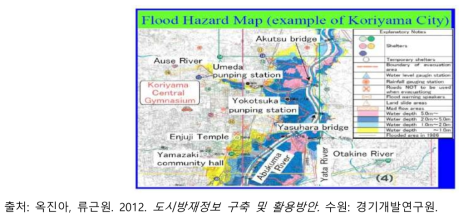 일본의 홍수범람위험구역도