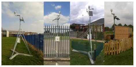 영국 버밍엄에서 사용된 관측 기기 설치 전경