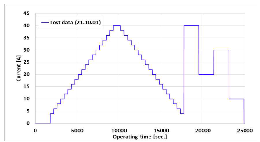 수전해 시스템의 과도 온도 응답 실험을 위한 전류 프로파일