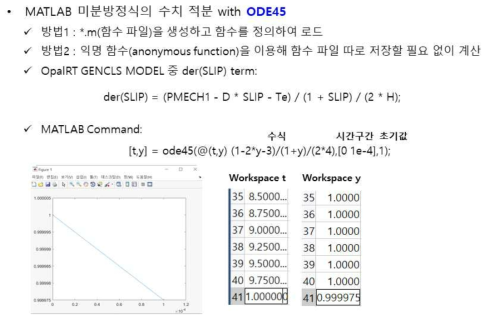 Matlab Simulink 모델 미분방정식 처리 방법2 – ODE45 function