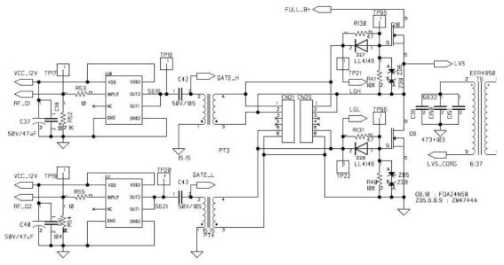 HB inverter 모듈 상세 회로도