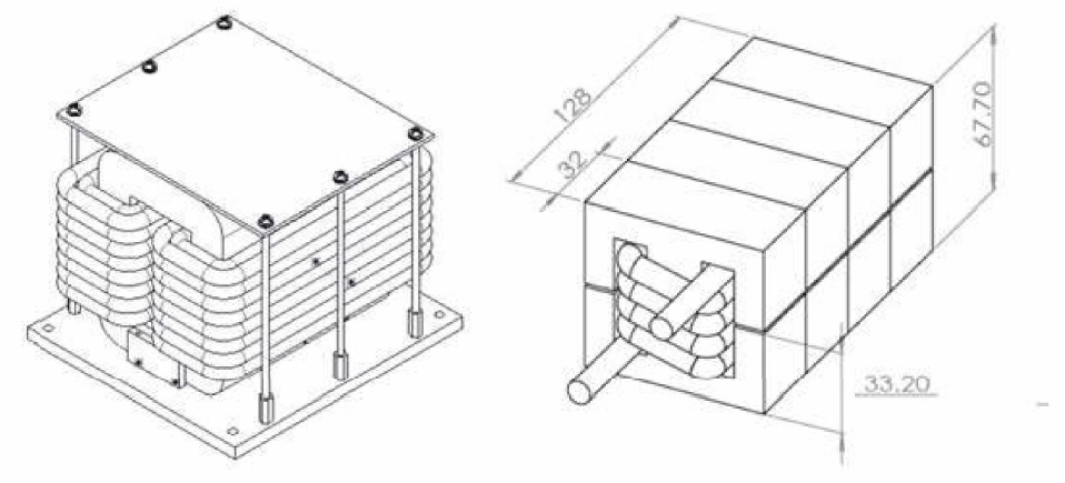 TAB용 변압기와 인덕터 설계 CAD 도면