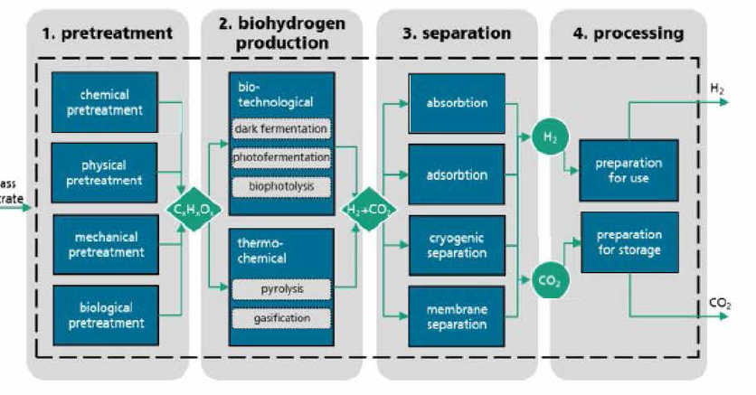 HyBECCS 기술 개요 ※출처 Johannes Full 외 3인 (2021)，A New Perspective for Climate Change Mitigation-Introducing Carbon-Negative Hydrogen Production from Biomass with Carbon Capture and Storage (HyBECCS), sustainability