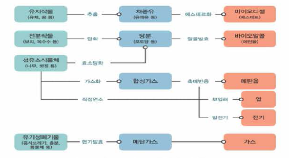 바이오매스에너지 기술분류 출처 : (사)한국 신 • 재생에너지 협회 바이오매스