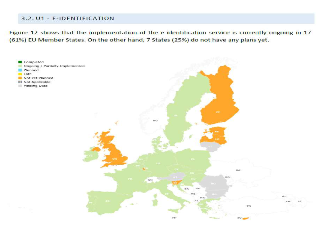 유럽 E-Identification 시행 상황