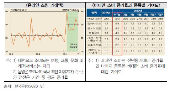 코로나 19 이후의 비대면 소비 증가