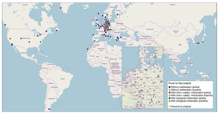 전세계 Power to Gas 프로젝트 현황