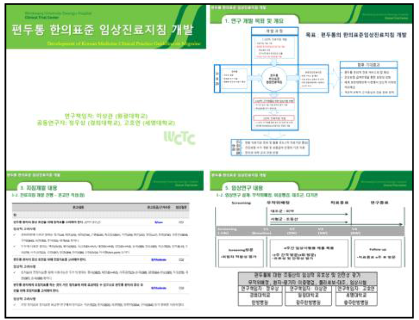 전국한의학학술대회 발표 내용 일부