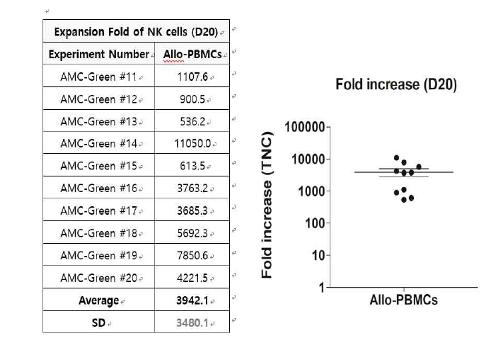 췌장암 환자 혈액에서의 NK cell 분리 및 expansion