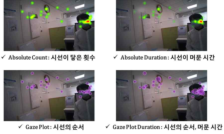 시선 추적 결과 변수