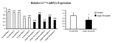 아토피조직에서 G**1 mRNA 발현