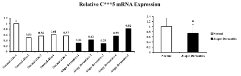 아토피조직에서 C***5 mRNA 발현