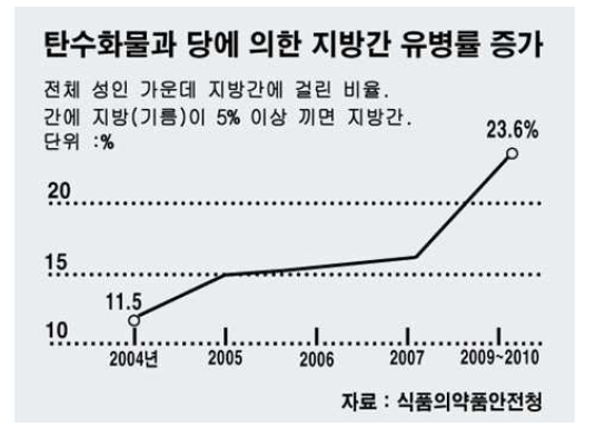 국내 지방간 유병률