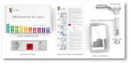 23andMe 치매 위험도 진단키트 구성물과 사용설명서