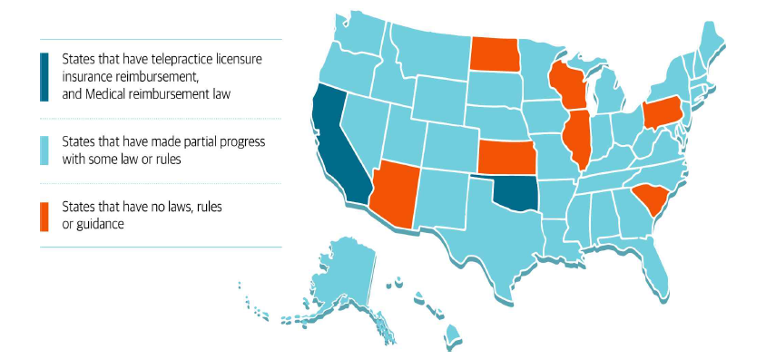 미국내 Telepractice 서비스 현황